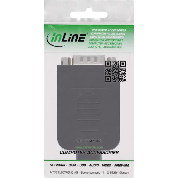 InLine® D-Sub 9 Breakout-Terminalblock, Stecker, Schraubklemme