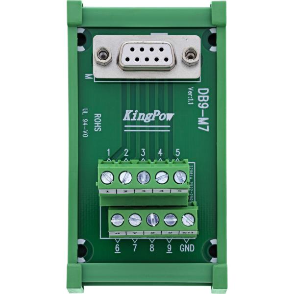 InLine® D-Sub 9 Terminalblock, Buchse, Schraubklemme, Hutschiene