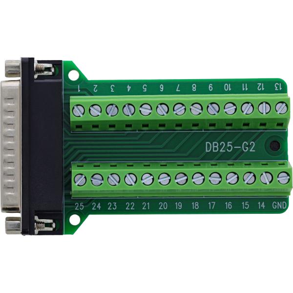 InLine® D-Sub 25 Terminalblock, Stecker, 2-reihig, Schraubklemme