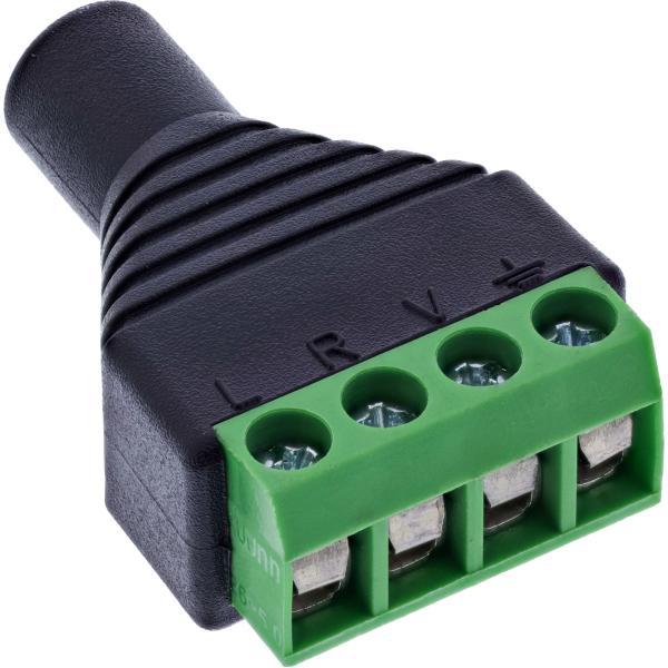 InLine® 3,5mm 4-pol Klinkenbuchse an Terminalblock, Stereo/Mikro