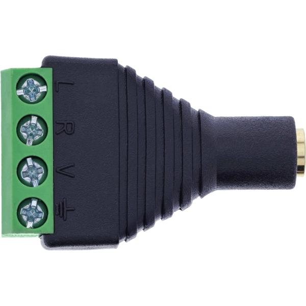 InLine® 3,5mm 4-pol Klinkenbuchse an Terminalblock, Stereo/Mikro