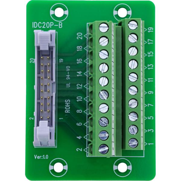 InLine® IDC 20 Buchse an Terminalblock, 10-polig, auf Platine