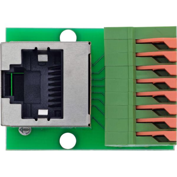 InLine® RJ45 Buchse an Push-In-Klemme, 8-polig, Cat.5e, gewinkelt