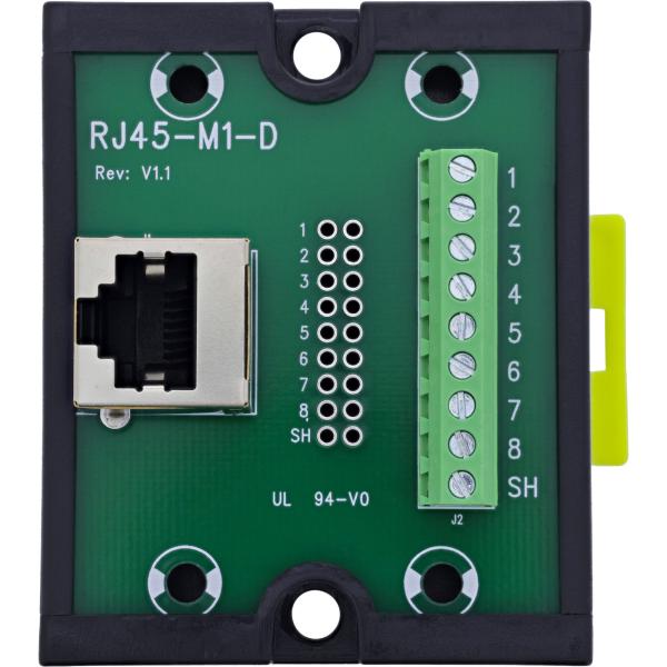 InLine® RJ45 Breakout-Buchse an 9-pol. Schraubklemme, Hutschiene, geschirmt
